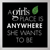 Ein Girl's Place ist überall dort, wo sie will, Po