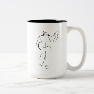 Ein Gitarrenspieler, der weg geht Zweifarbige Tasse