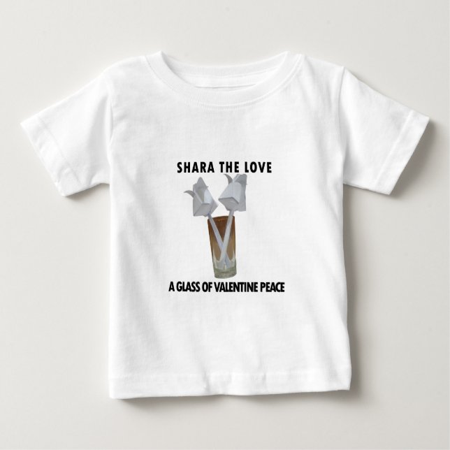 Ein Glas valentiner Ruhe. Baby T-shirt (Vorderseite)