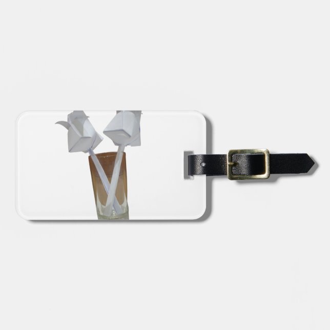 Ein Glas valentiner Ruhe. Gepäckanhänger (Vorderseite horizontal)