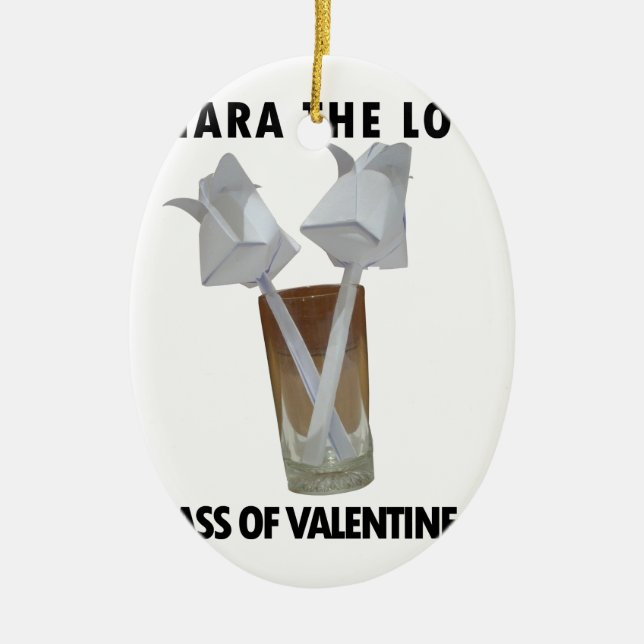 Ein Glas valentiner Ruhe. Keramikornament (Vorne)