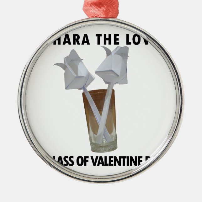 Ein Glas valentiner Ruhe. Ornament Aus Metall (Vorne)