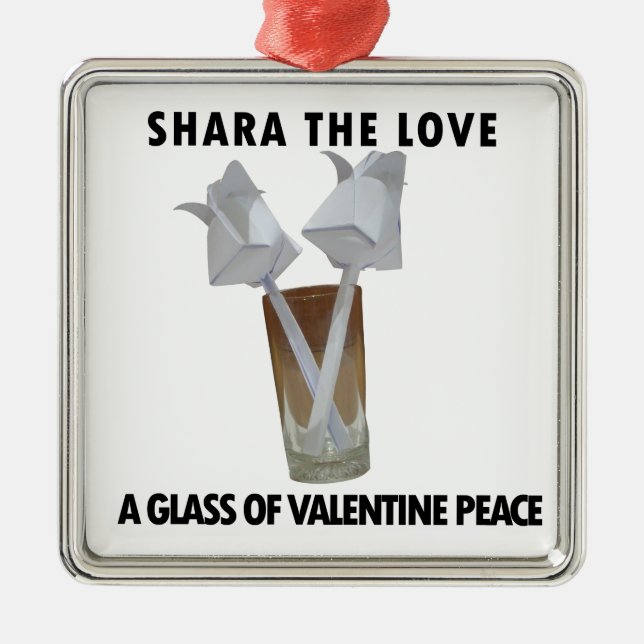Ein Glas valentiner Ruhe. Ornament Aus Metall (Vorne)
