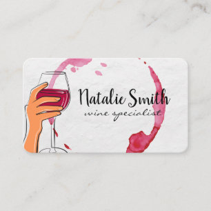 Ein Glas Wein halten Ein Toast Prost Visitenkarte