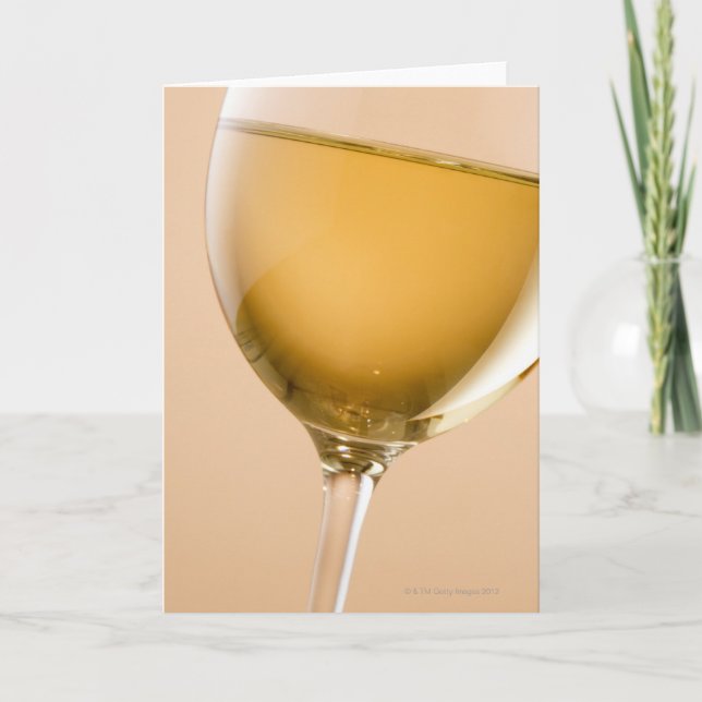 Ein Glas weißer Wein Karte (Vorderseite)