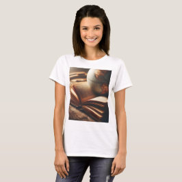 ein Globus steht auf einem Buch T-Shirt