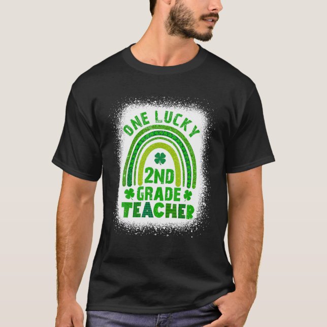 Ein glücklicher 2. Klasse Lehrer St Patricks Day T-Shirt (Vorderseite)