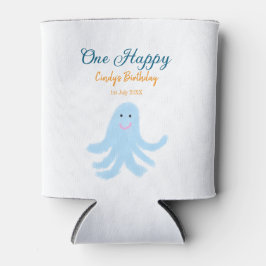 Ein glücklicher blauer Oktopus unter dem Meeresgeb Dosenkühler
