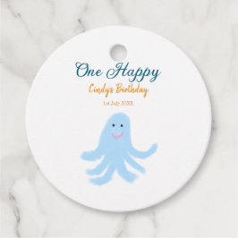 Ein glücklicher blauer Oktopus unter dem Meeresgeb Geschenkanhänger