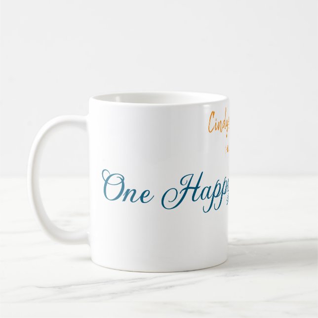 Ein glücklicher blauer Oktopus unter dem Meeresgeb Kaffeetasse (Links)