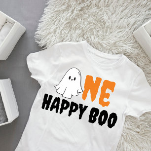 Ein glücklicher Boo-Junge 1. Geburtstagsfeier Baby T-shirt