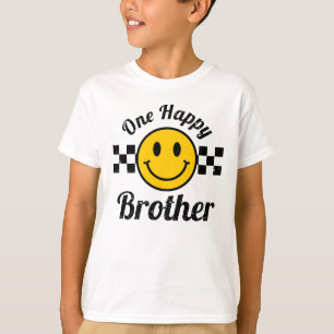 Ein glücklicher Bruder gelbes Lächeln Geburtstag M T-Shirt