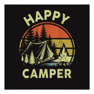 Ein glücklicher Camper Kleinkind Junge Lustiges Ca Poster