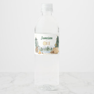 Ein glücklicher Camper Wasserflaschen-Etiketten
