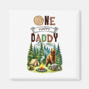 Ein glücklicher Daddy Camper erster Geburtstag Cam Magnet