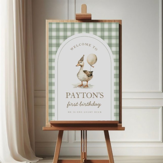 Ein glücklicher Enten Begrüßungszeichen Poster (Von Creator hochgeladen)