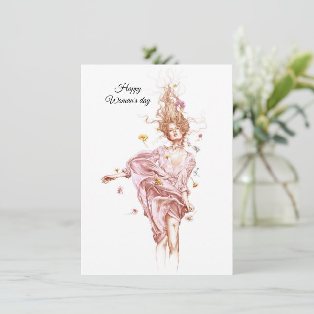 Ein glücklicher Frauentag Feiertagskarte (Stehend Vorderseite)