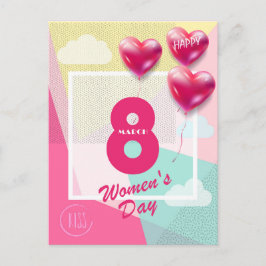 Ein glücklicher Frauentag! Internationaler Urlaub  Postkarte