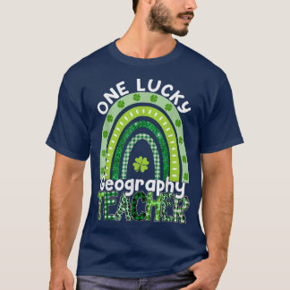 Ein glücklicher Geografie Lehrer St Patrick's Day  T-Shirt