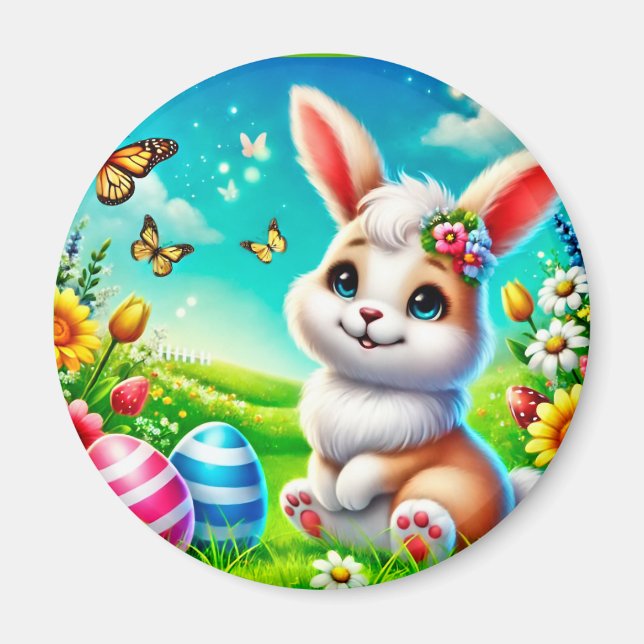 Ein glücklicher Hase Magnet (Vorne)