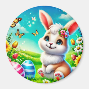 Ein glücklicher Hase Magnet