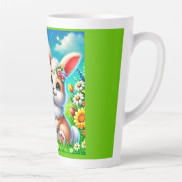 Ein glücklicher Hasse Milchtasse