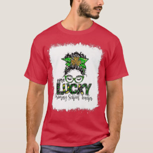 Ein glücklicher Lehrer 1 LUCKY Grundschullehrer T-Shirt