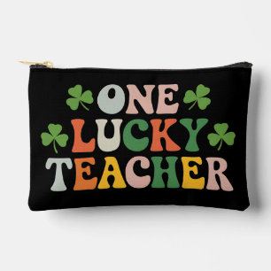 Ein glücklicher Lehrer unterrichtet Retro St. Patr Zubehörtasche