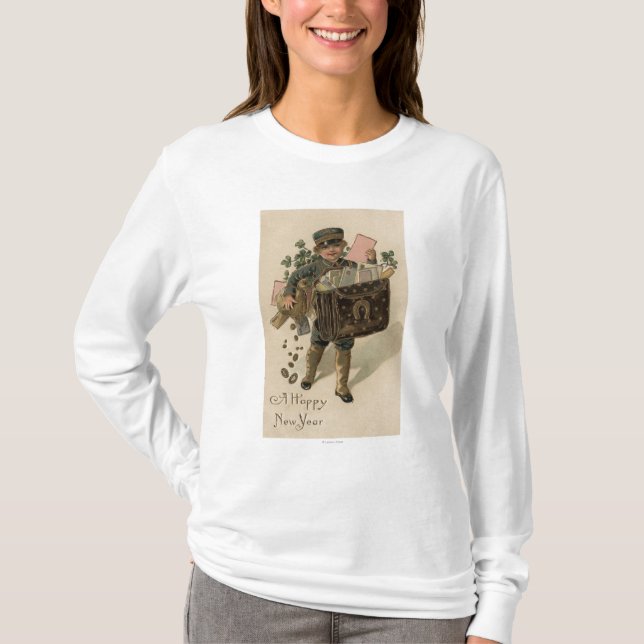 Ein glücklicher neuer YearIrish Post-Junge T-Shirt (Vorderseite)