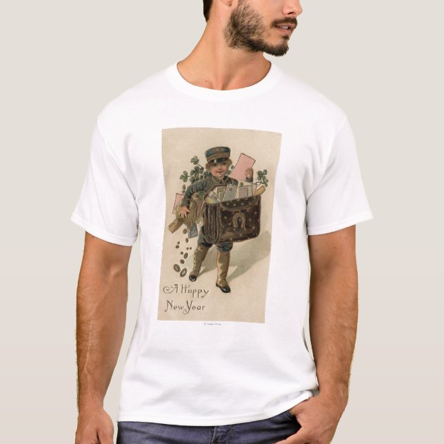 Ein glücklicher neuer YearIrish Post-Junge T-Shirt (Vorderseite)