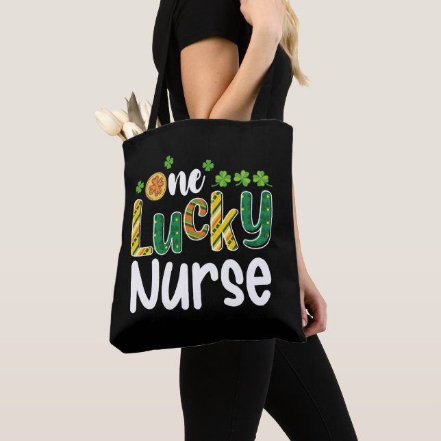 Ein glücklicher Nurse St Patrick's Day Tasche (Von Nahem)