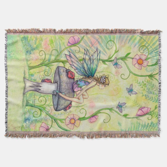 Ein glücklicher Ort Fairy und Ladybug Art Decke (Vorderseite)