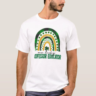 Ein glücklicher Professor Educator Rainbow St Patr T-Shirt