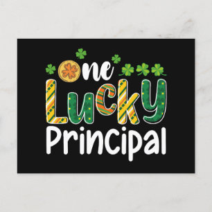 Ein glücklicher Schulleiter St Patrick's Day Postkarte