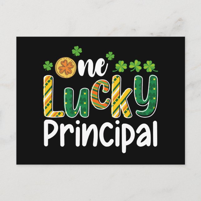 Ein glücklicher Schulleiter St Patrick's Day Postkarte (Vorderseite)