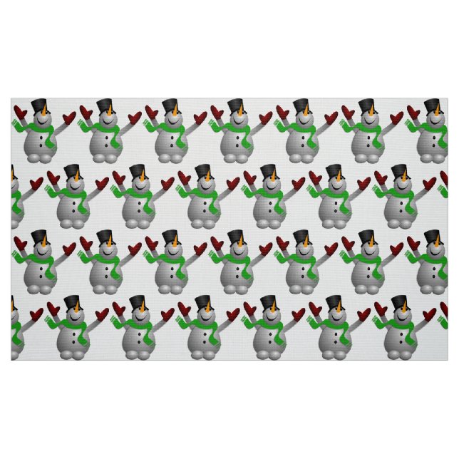 Ein glücklicher Snowman Stoff (Fat Quarter (45,7 x 55,9 cm))