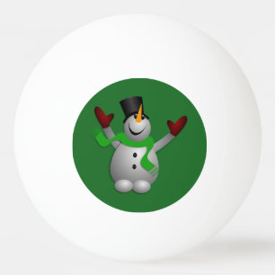 Ein glücklicher Snowman Tischtennisball