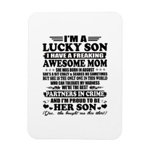 Ein glücklicher Sohn hat eine Phantastische Mama Magnet