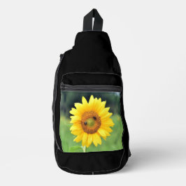 Ein glücklicher Sonnenblumenbeutel Crossbody Bag