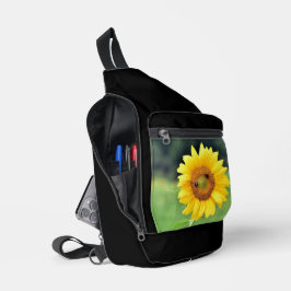 Ein glücklicher Sonnenblumenbeutel Crossbody Bag