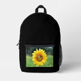 Ein glücklicher Sonnenblumenspieß Bedruckter Rucksack