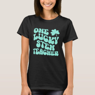 Ein glücklicher STEM-Lehrer St. Patrick's Day Lehr T-Shirt