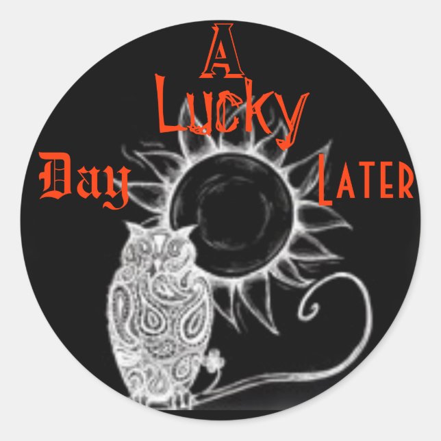 Ein glücklicher Tag später Runder Aufkleber (Vorderseite)