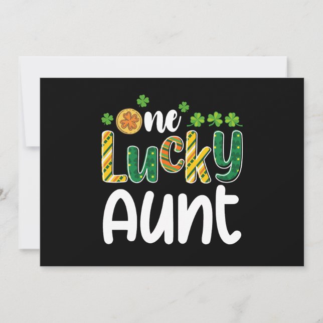 Ein glücklicher Tante Matching Family St Patrick's Einladung (Vorderseite)