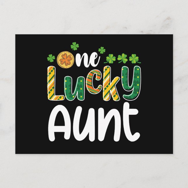 Ein glücklicher Tante Matching Family St Patrick's Postkarte (Vorderseite)