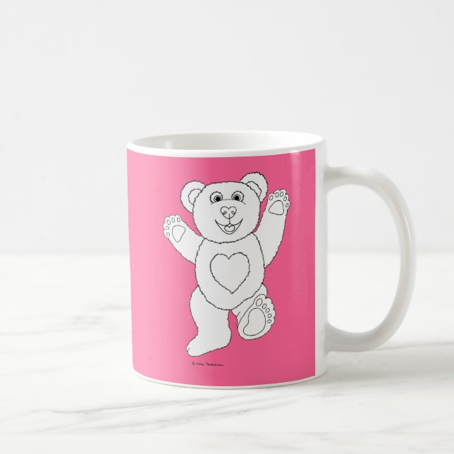 Ein glücklicher Teddybär Kaffeetasse (Rechts)