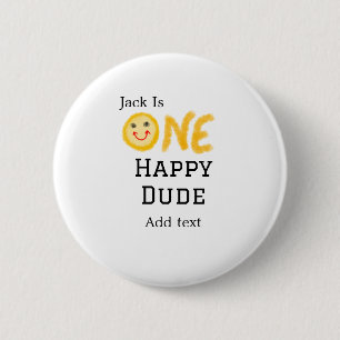 Ein glücklicher Typ 1 glücklicher Geburtstag Smile Button