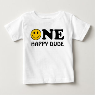 Ein glücklicher Typ, individuelles gelbes Lächeln  Baby T-shirt