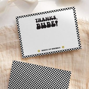 Ein Glücklicher Typ   Jungen Rad Kids 1. Geburtsta Dankeskarte