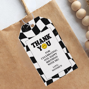 Ein glücklicher Typ Retro 1. Geburtstag Geschenkanhänger